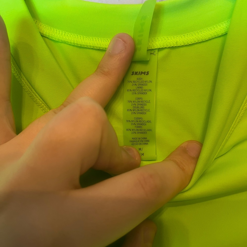 SKIMS Signature Swim Tee Shirt Dress in Neon Size M - Picture 6 of 8